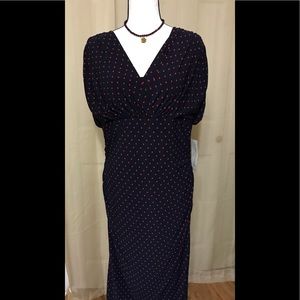 Evan-Picone polka dots lined dress sz 16